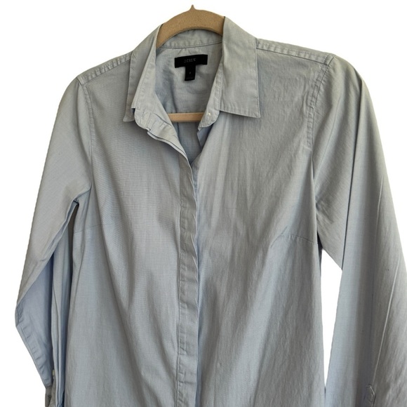 J.Crew Light Blue Button Down Top, Size 6 - Picture 2 of 5